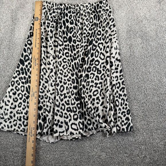Vintage Skirt Size 16 Petite Skater Mid Flowy Leopard Print 90s Retro Style Y2K - Picture 2 of 5